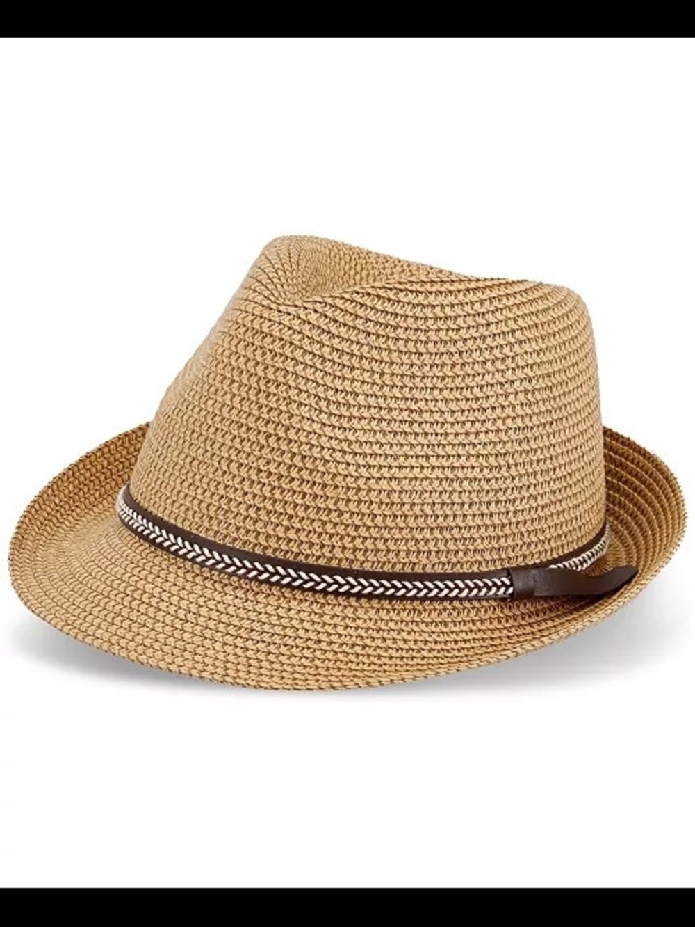 Men's Two-Tone Straw Fedora Hat Levi's